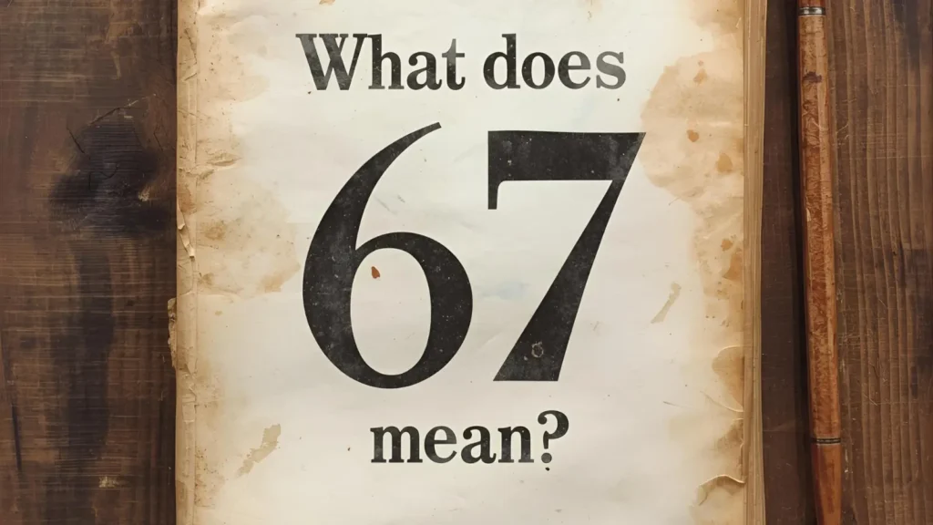 what does 67 mean