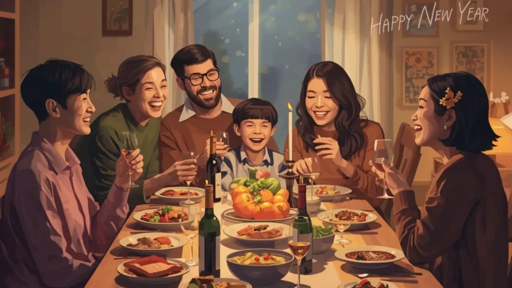 New Year captions for family