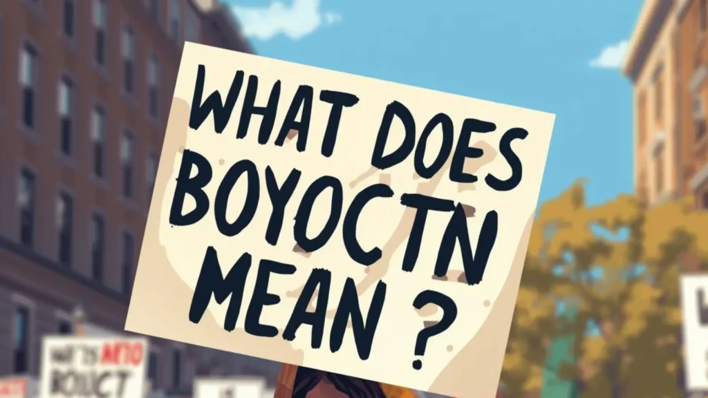 what does boycotting mean