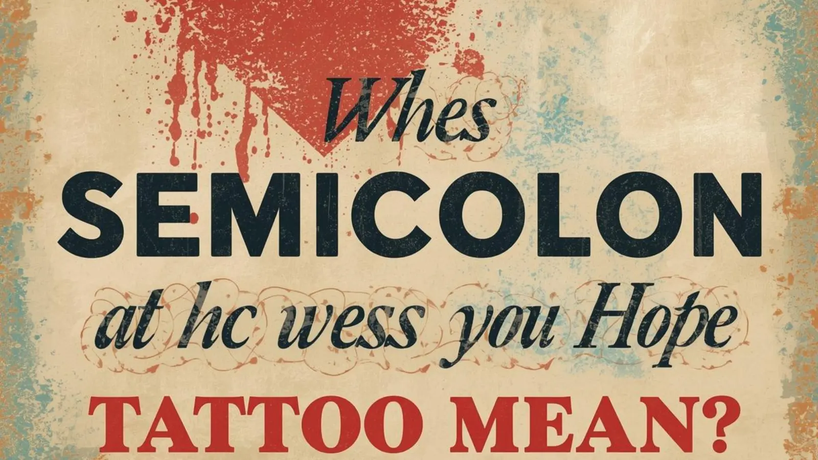 what does the semicolon tattoo mean
