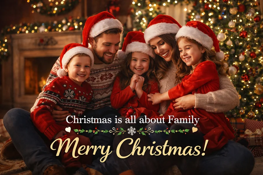 200+ Christmas Captions Family for Instagram, Holiday Photos & Festive Memories