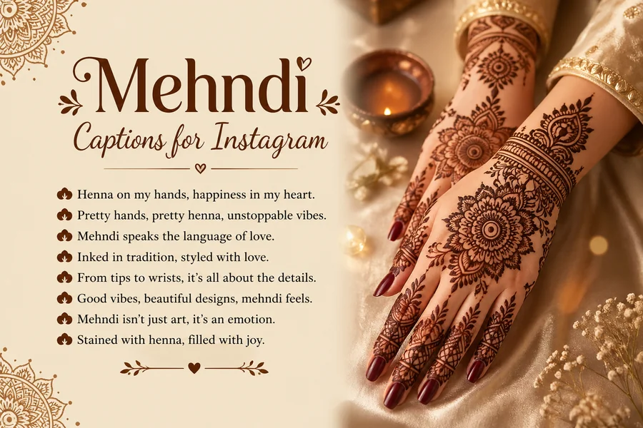 Mehndi Captions For Instagram