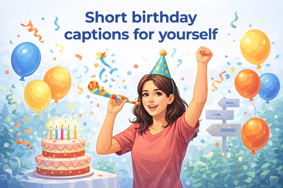 Short Birthday Captions For Yourself
