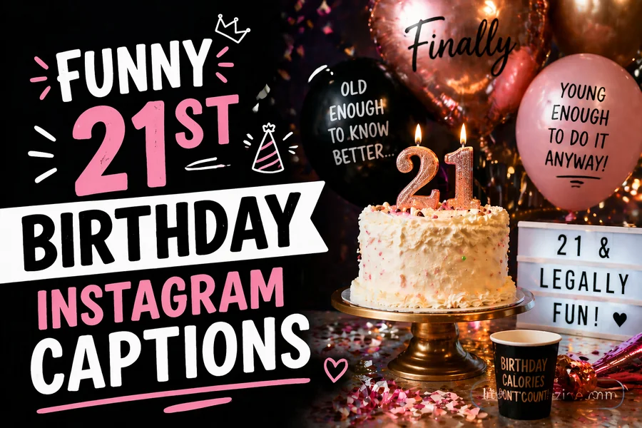 Funny 21st Birthday Instagram Captions