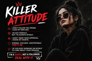 Killer Attitude Quotes For Girls In English