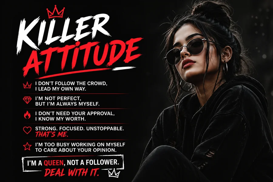 Killer Attitude Quotes For Girls In English