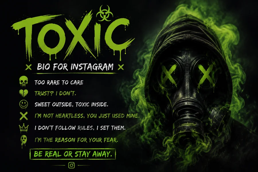 Toxic Bio for Instagram
