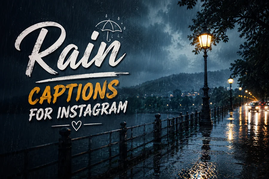 Rain Captions for Instagram